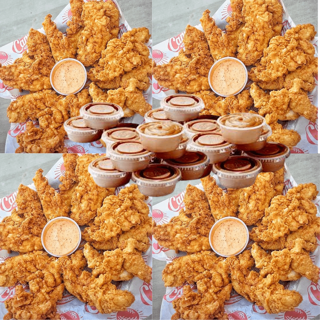 cane's 100 finger tailgate