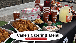 raising canes catering menu