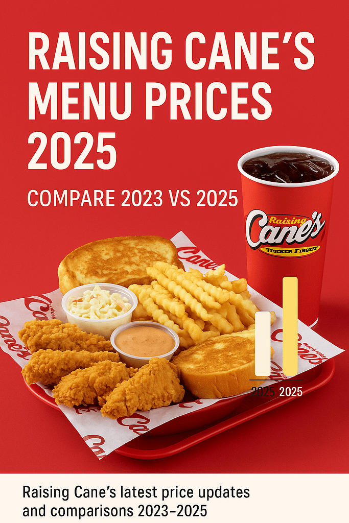 Raising Cane’s Prices Updates & Comparisons (2023–2025)
